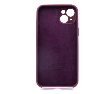 Силіконовий чохол Full Cover для iPhone 14 Plus plum Full Camera