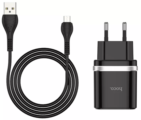 Сетевое зарядное устройство Hoco C12Q Smart Micro 1usb/3A/QC3.0 black