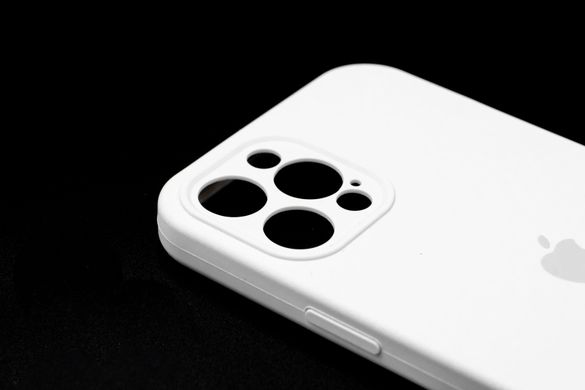 Силіконовий чохол Full Cover для iPhone 12 Pro Max white Full Camera