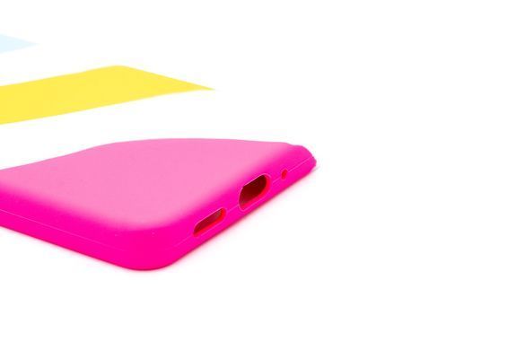 Силиконовый чехол Full Cover для Samsung A33 5G Rainbow blue/hot pink Full Camera без logo