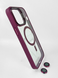 Чехол Bracket clear camera lens with MagSafe для iPhone 12 marsala