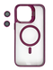Чехол Bracket clear camera lens with MagSafe для iPhone 12 marsala
