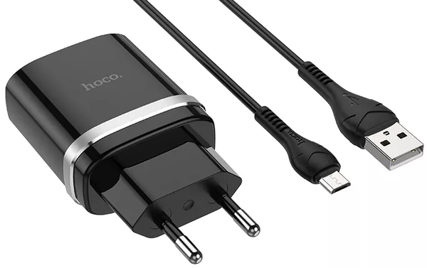 Сетевое зарядное устройство Hoco C12Q Smart Micro 1usb/3A/QC3.0 black