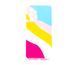 Силиконовый чехол Full Cover для Samsung A33 5G Rainbow blue/hot pink Full Camera без logo