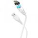 USB кабель Hoco X63 Racer Magnetic Lightning 2.4A 1m white