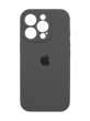 Силиконовый чехол Full Cover для iPhone 16 Pro pebble (dark gray) Full Camera