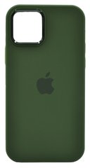 Силиконовый чехол Metal Frame and Buttons для iPhone 12/12 Pro dark green