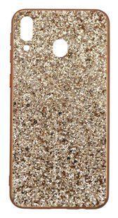 Накладка Shining Corners with Sparkles для Samsung M20 rose gold