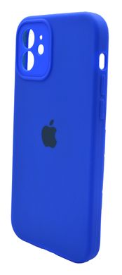 Силіконовий чохол Full Cover для iPhone 12 shiny blue Full Camera