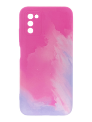 Силіконовий чохол Watercolor для Samsung A03S pink