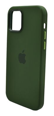 Силіконовий чохол Metal Frame and Buttons для iPhone 12/12 Pro dark green