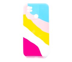 Силіконовий чохол Full Cover для Xiaomi Redmi 10A Rainbow blue/hot pink Full Camera без logo