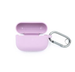 Чехол Silicone Case New for AirPods Pro + карабин light purple, box