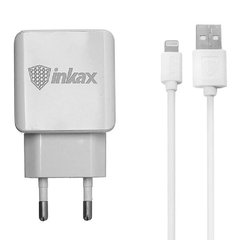 Мережевий зарядний пристрій Inkax CD-01- iPhone 2.4A white