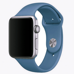 Силіконовий ремінець для Apple Watch Sport Band 38-40mm (S/M & M/L) 3pcs denim blue (cornflower)