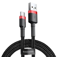 USB кабель Baseus Cafule CATKLF-B91 3A/1m Type-C black-red