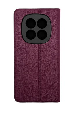 Чохол книжка FIBRA (рельєф) для Xiaomi Redmi Note 15 Pro 4G bordo Full Camera