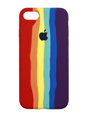 Силиконовый чехол Full Cover для iPhone 7/8 Rainbow №2