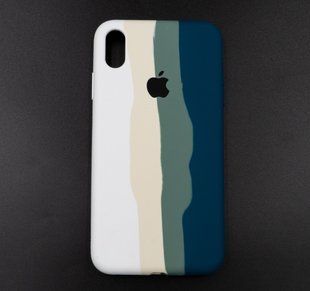 Силіконовий чохол Full Cover для iPhone XS Max Rainbow №4