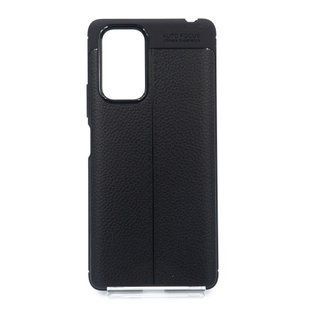 Силиконовый чехол Ultimate Experience Leather для Xiaomi Redmi Note 10Pro 4G black (TPU)