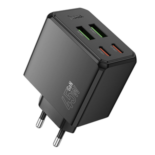 Сетевое зарядное устройство HOCO CS18A 2USB-C/2USB PD/QC 45W Black