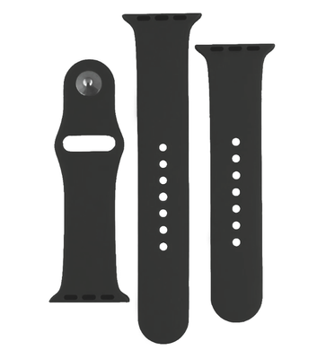 Силіконовий ремінець для Apple Watch Sport Band 38-40mm (S/M & M/L) 3pcs black