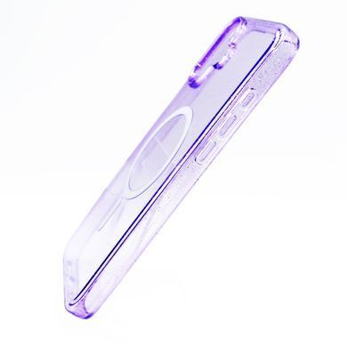 Чохол TPU Galaxy Sparkle MagSafe для iPhone 16 Plus purple+glitter