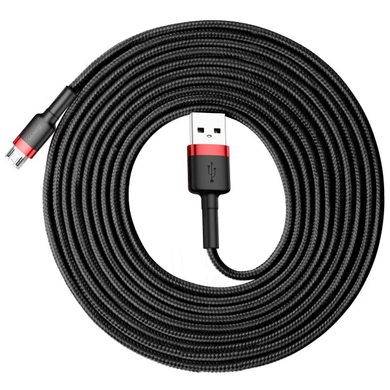 USB кабель Baseus CAMKLF-HG1 Cafule micro 2A/3m red/black