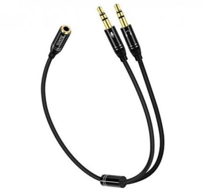 AUX Разветвитель HOCO UPA07 1in-2out Tuneful Black