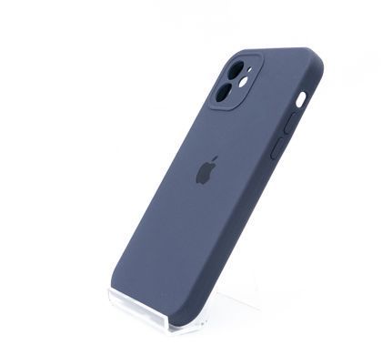 Силіконовий чохол Full Cover для iPhone 12 midnight blue Full Camera
