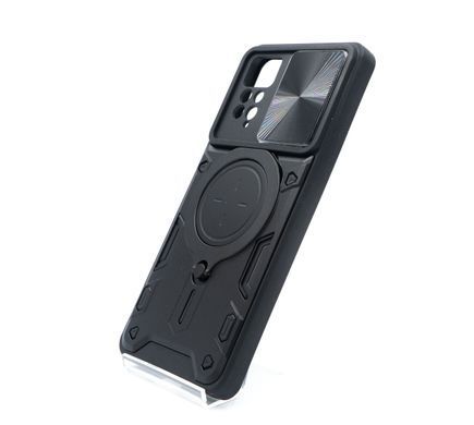 Чохол TPU+PC CamCap Armor Ring для Xiaomi Redmi Note 11 Pro black протиударний шторка/захист камери