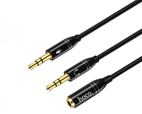 AUX Разветвитель HOCO UPA07 1in-2out Tuneful Black