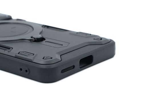 Чохол TPU+PC CamCap Armor Ring для Xiaomi Redmi Note 11 Pro black протиударний шторка/захист камери