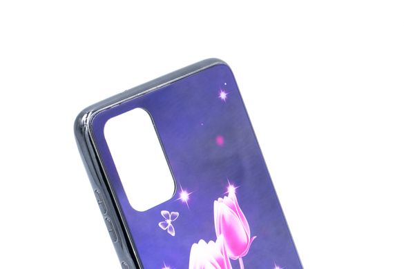 TPU+Glass чехол Fantasy для Samsung S11/S20+ с глянцевыми торцами (тюльпаны)