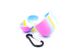 Чохол для AirPods Pro силіконовий Colorfull + карабін pink/blue box