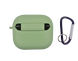 Чохол for AirPods 3 силіконовий mint з мікрофіброю