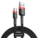 USB кабель Baseus CAMKLF-HG1 Cafule micro 2A/3m red/black