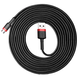 USB кабель Baseus CAMKLF-HG1 Cafule micro 2A/3m red/black