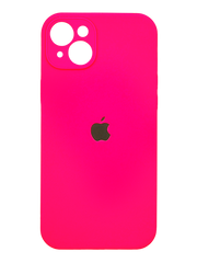 Силіконовий чохол Full Cover для iPhone 15 Plus barble pink (hot pink) Full Camera
