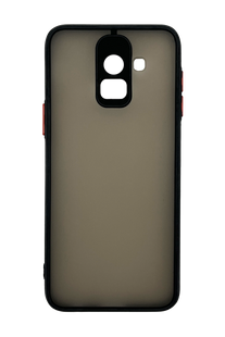 Чохол 2 в 1 Matte Color для Samsung J6 2018 black/red Full Camera