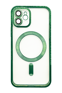 Чохол Metal Matte with MagSafe для iPhone 12 dark green Full Camera