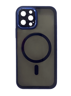 Чохол Clear Color with MagSafe для iPhone 12 Pro Max dark blue Full Camera