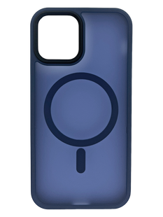 Чохол TPU+PC Metal Buttons with MagSafe Colorful для iPhone 12/12 Pro deep navy