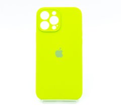 Силіконовий чохол Full Cover для iPhone 13 Pro Max lime green Full Camera