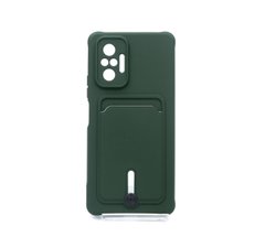 Силіконовий чохол Colorful Pocket Card для Xiaomi Redmi Note 10 Pro/10 ProMax dark green Full Camera