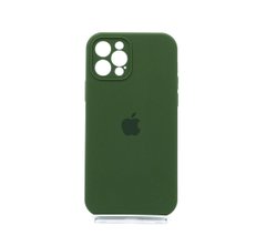 Силіконовий чохол Full Cover для iPhone 12 Pro dark green Full Camera