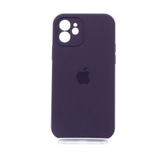 Силіконовий чохол Full Cover для iPhone 12 elderberry Full Сamera