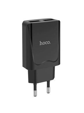 Адаптер змінного струму HOCO C52A 2USB 2.4A black