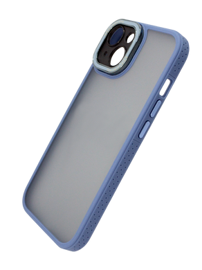 Чохол Metall Camera Touch Soft для iPhone 15 grey lavander Full Camera