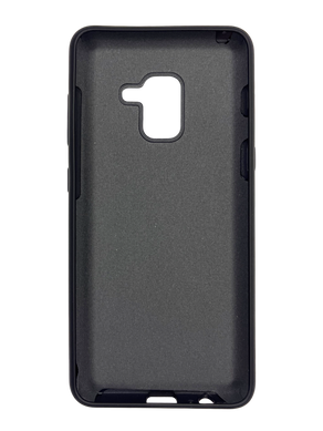 Силиконовый чехол Full Cover SP MyPrint для Samsung A8 2018 black (Люблю Україну)